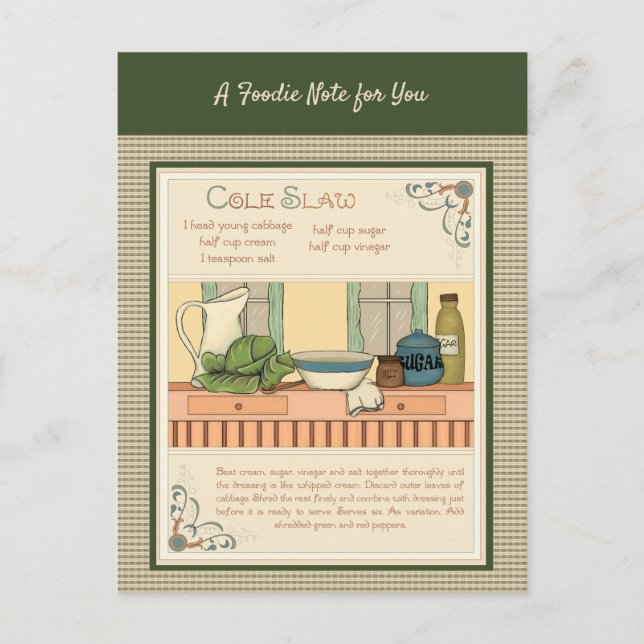 Tarjeta postal Coleslaw (Anverso)