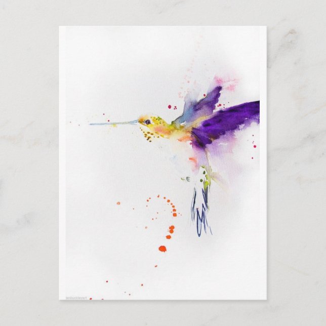 Tarjeta postal - Colibrí (Anverso)