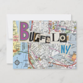 Tarjeta postal Collage de Buffalo NY Maps 37