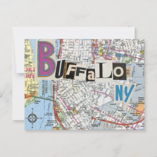 Tarjeta postal Collage de Buffalo NY Maps 37