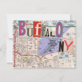 Tarjeta postal Collage de Buffalo NY Maps 38