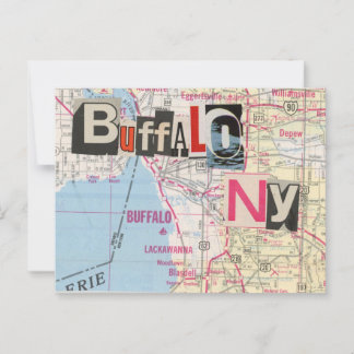 Tarjeta postal Collage de Buffalo NY Maps 39