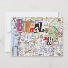 Tarjeta postal Collage de Buffalo NY Maps 40