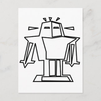 Tarjeta postal Color Me Robot