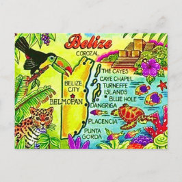 Tarjeta postal colorida de Belice