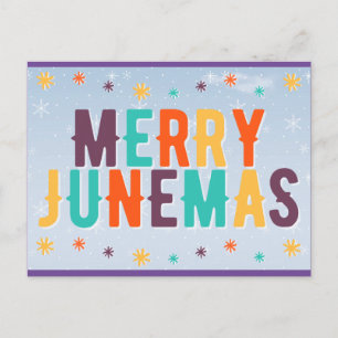 Tarjeta postal colorida de Junemas Navideño