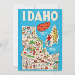 Tarjeta postal colorida vintage de Idaho 5x7 grand