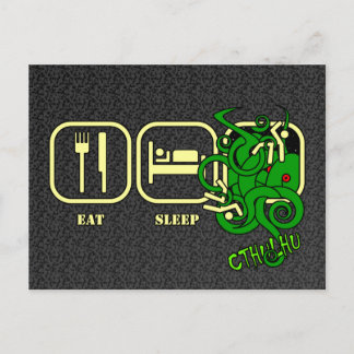 Tarjeta postal - Come - Duerme - Cthulhu