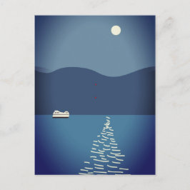 Tarjeta postal completa sobre el paisaje del río d