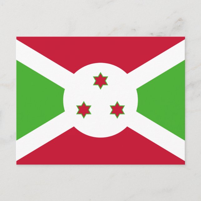 Tarjeta postal con bandera de Burundi (Anverso)