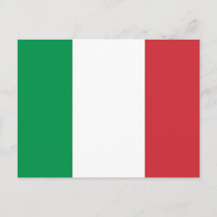 Tarjeta postal con Bandera de Italia