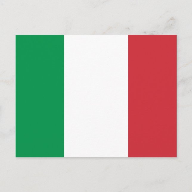 Tarjeta postal con Bandera de Italia (Anverso)