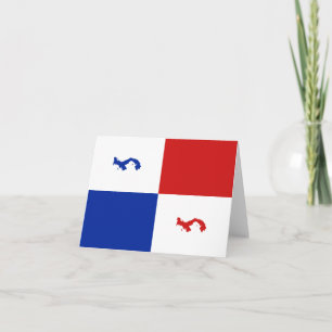 Tarjeta postal con bandera de Panamá