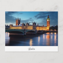 Tarjeta postal con Big Ben, Londres.