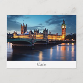 Tarjeta postal con Big Ben, Londres.
