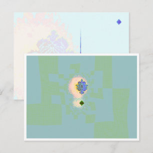 Tarjeta postal con borde de pantalla deformada