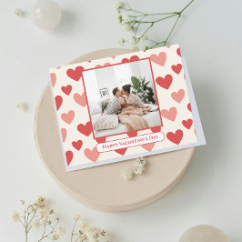 Tarjeta postal con corazón de foto personalizada d