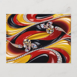 Tarjeta postal con diseño de colores belgas
