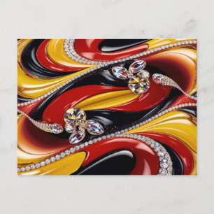 Tarjeta postal con diseño de colores belgas