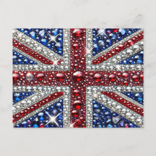 Tarjeta postal con diseño de colores británicos