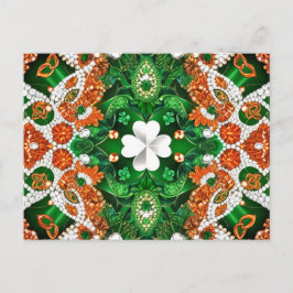 Tarjeta postal con diseño de colores de Irlanda