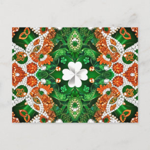 Tarjeta postal con diseño de colores de Irlanda