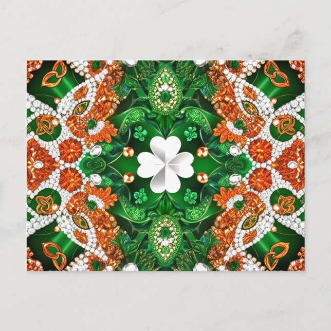 Tarjeta postal con diseño de colores de Irlanda (Anverso)