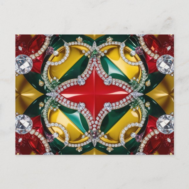 Tarjeta postal con diseño de colores de Los Ángele (Anverso)