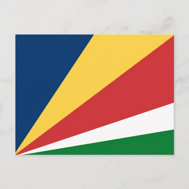 Tarjeta postal con diseño de colores de Seychelles (Anverso)