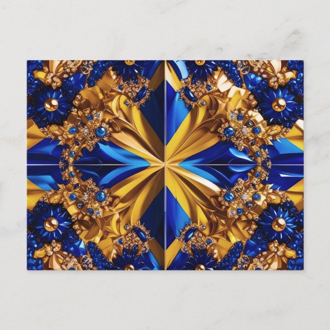 Tarjeta postal con diseño de colores de Suecia (Anverso)