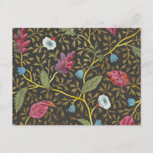 Tarjeta postal con diseño floral para tela impresa