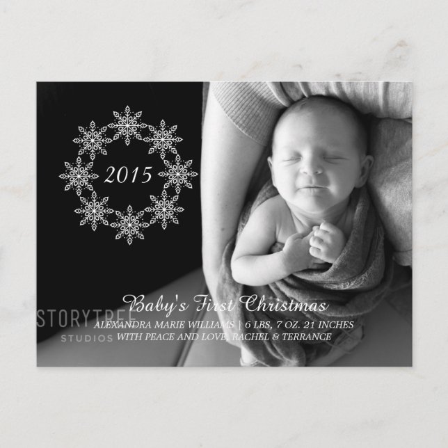 Tarjeta postal con foto de la festividad de invier (Anverso)