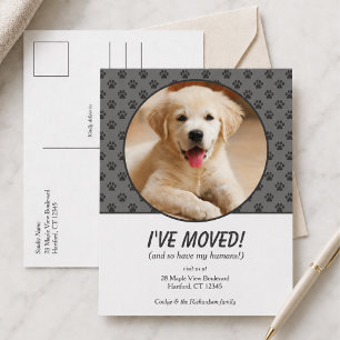 Tarjeta postal con foto de perro personalizada Cut