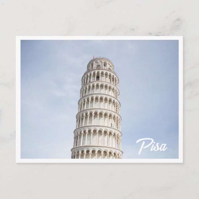 Tarjeta Postal con Foto de Pisa Italia (Anverso)