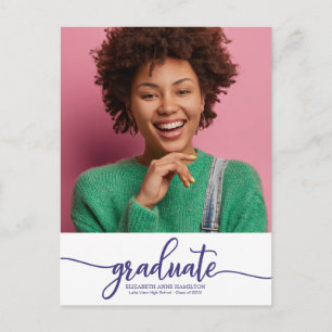Tarjeta Postal con Foto del Anuncio de Graduación 