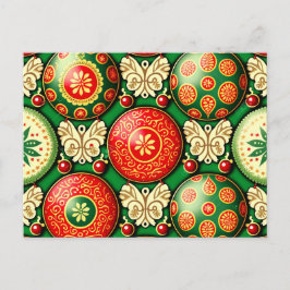 Tarjeta postal con ilustración de adorno de Navida