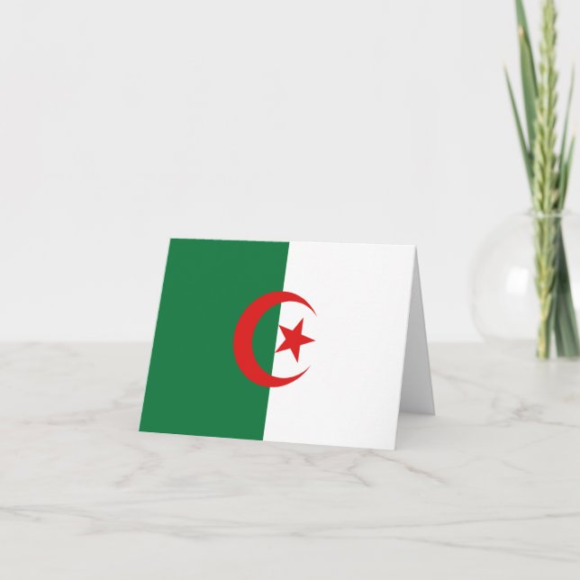 Tarjeta postal con la bandera de Argelia (Anverso)