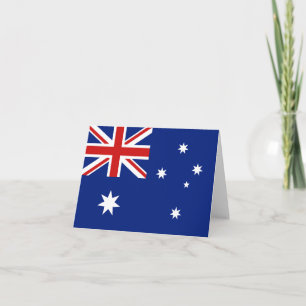 Tarjeta postal con la bandera de Australia
