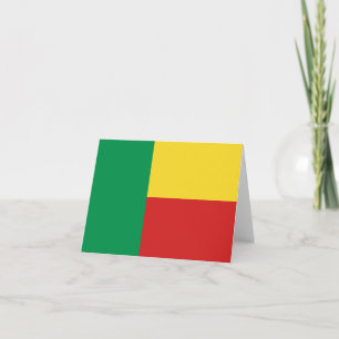Tarjeta postal con la bandera de Benín