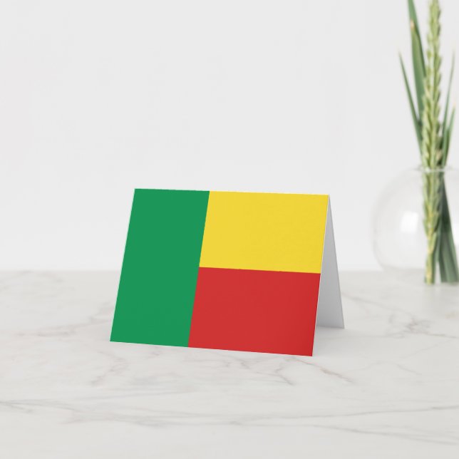 Tarjeta postal con la bandera de Benín (Anverso)