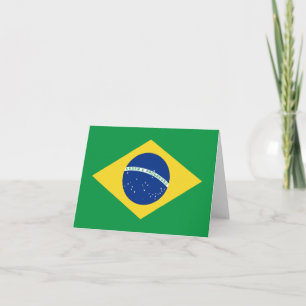 Tarjeta postal con la bandera de Brasil