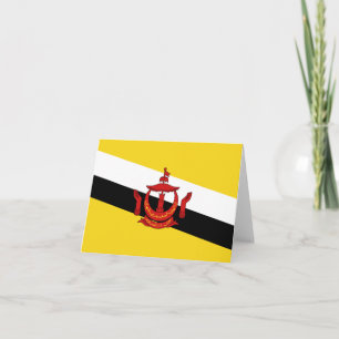Tarjeta postal con la bandera de Brunéi