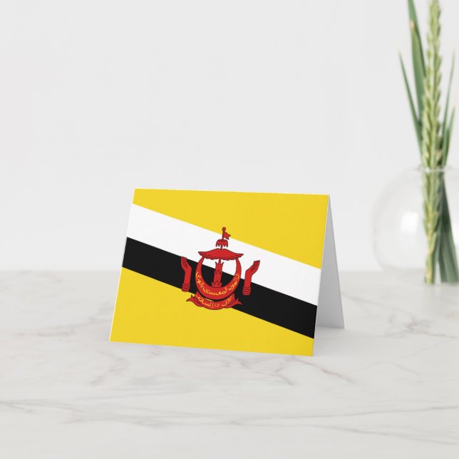 Tarjeta postal con la bandera de Brunéi (Anverso)