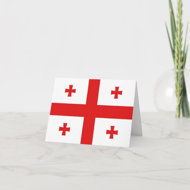Tarjeta postal con la bandera de Georgia (Anverso)