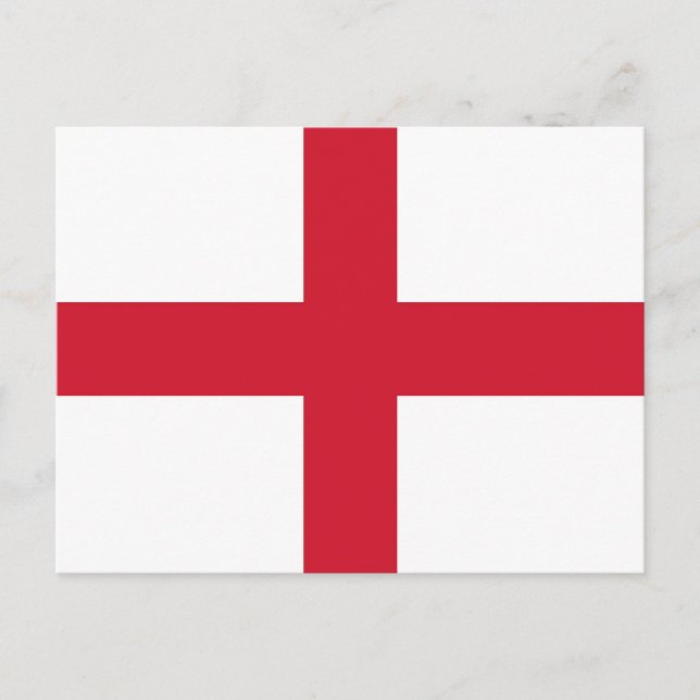 Tarjeta postal con la bandera de Inglaterra (Anverso)