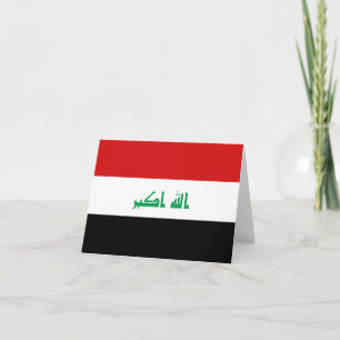 Tarjeta postal con la bandera de Irak