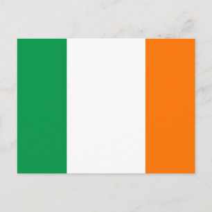 Tarjeta postal con la bandera de Irlanda
