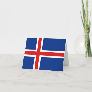 Tarjeta postal con la bandera de Islandia