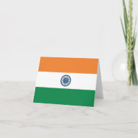 Tarjeta postal con la bandera de la India