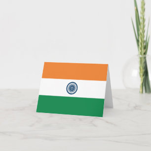 Tarjeta postal con la bandera de la India